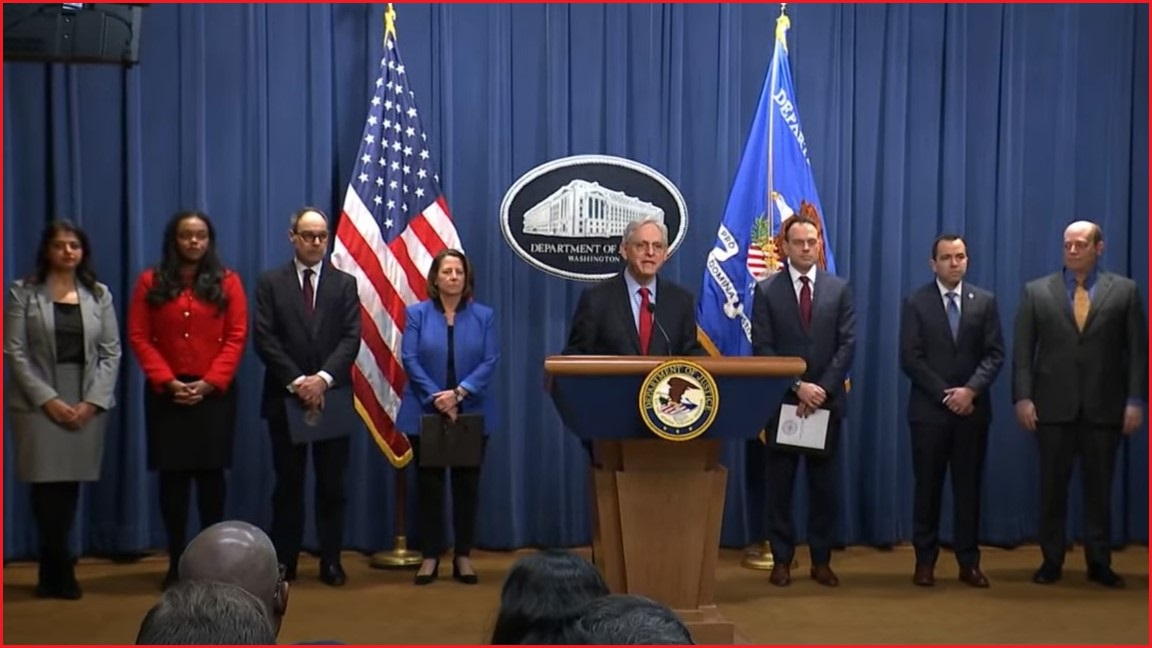 US Attorney-General Merrick Garland with various attorneys-general