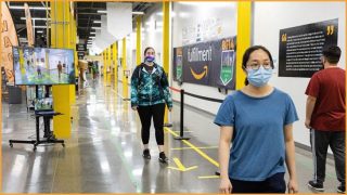 Amazon using AI to keep workers apart