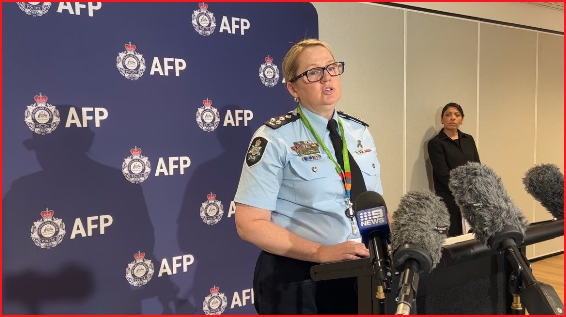AFP Commander Helen Schneider addresses media