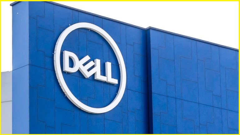 Dell logo on a building