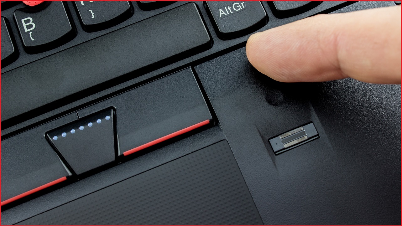Laptop fingerprint sensor