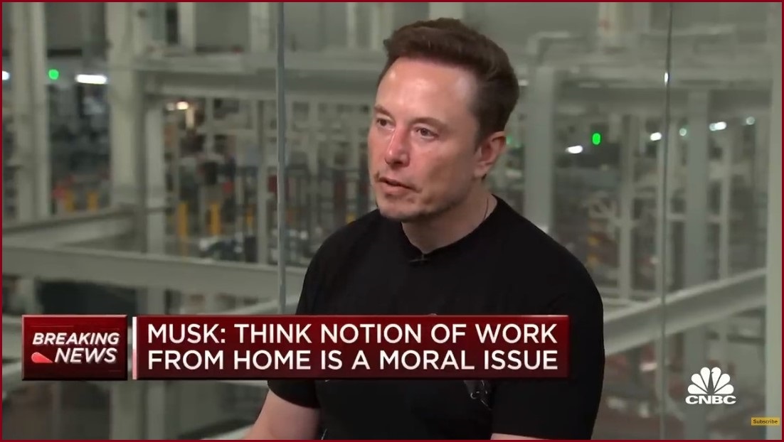 Elon Musk being interviewed on CNBC
