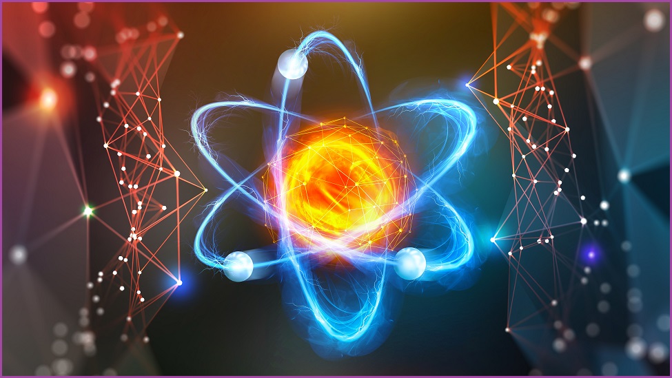 Concept image of an atom.