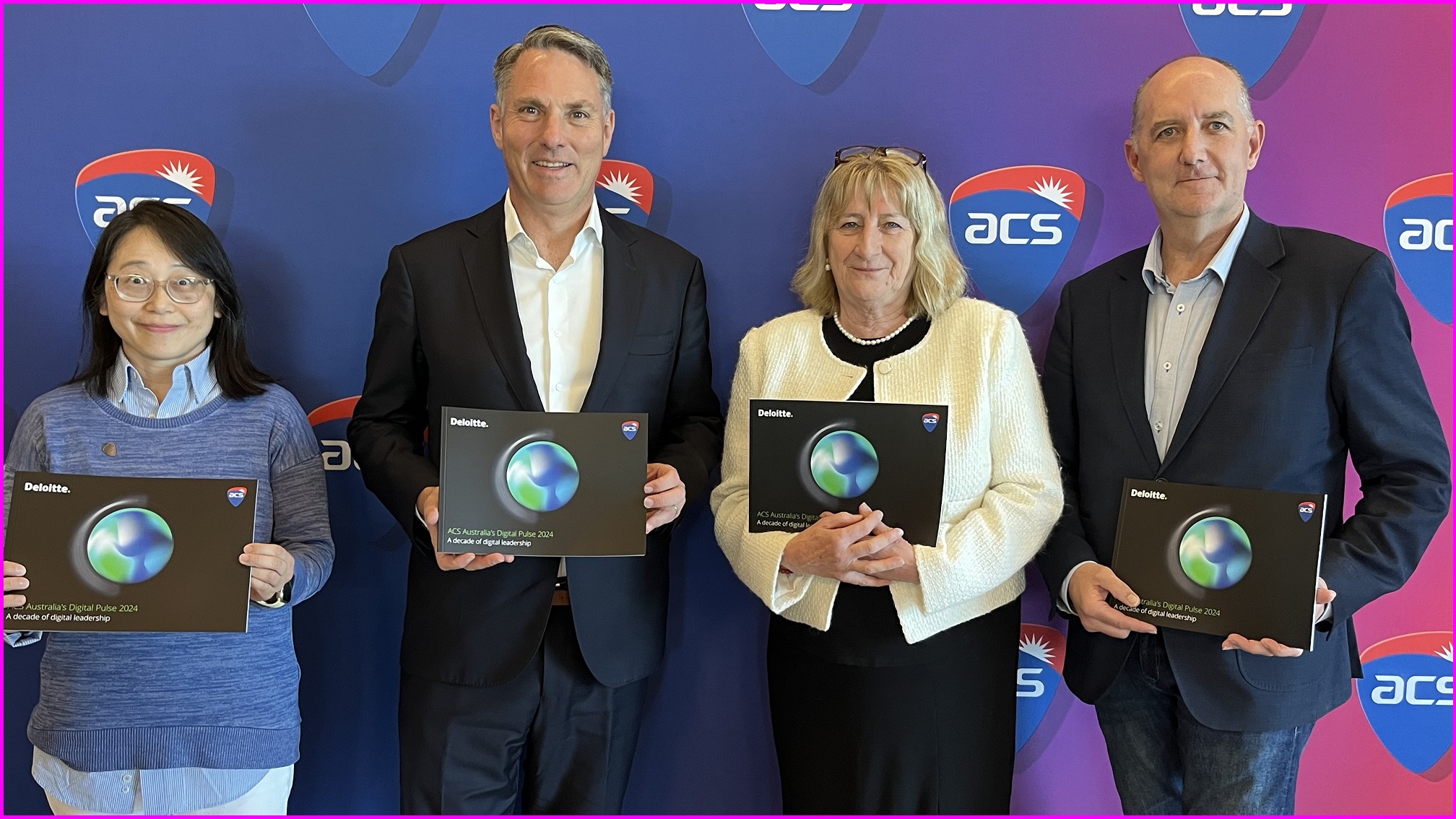 Cindy Chung, ACS NSW Branch Chair; Deputy Prime Minister, Richard Marles; ACS President, Helen McHugh; ACS CEO Josh Griggs.