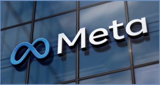Meta logo on a buiding