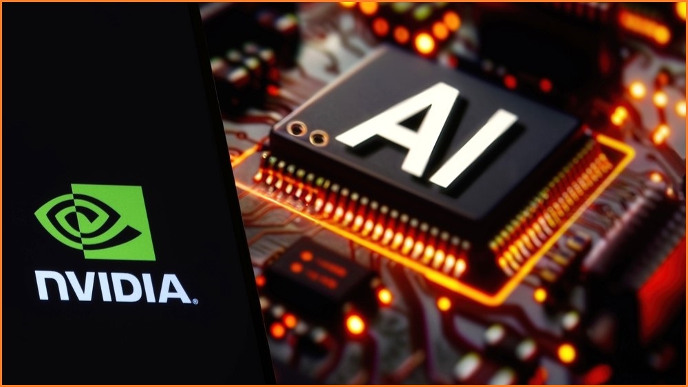 Nvidia logo next AI chip