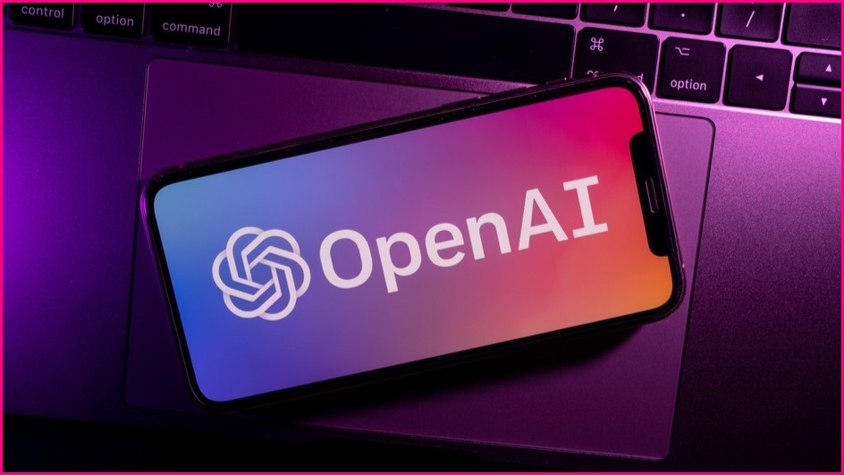 OpenAI logo on a screen