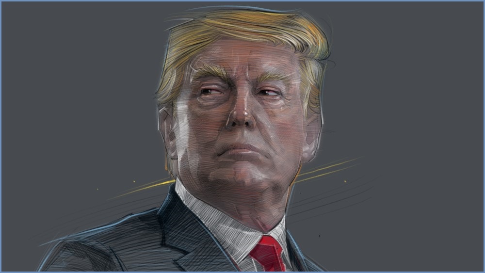 Donald Trump colour sketch