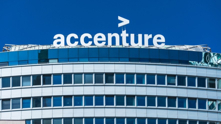 Accenture building with company signage