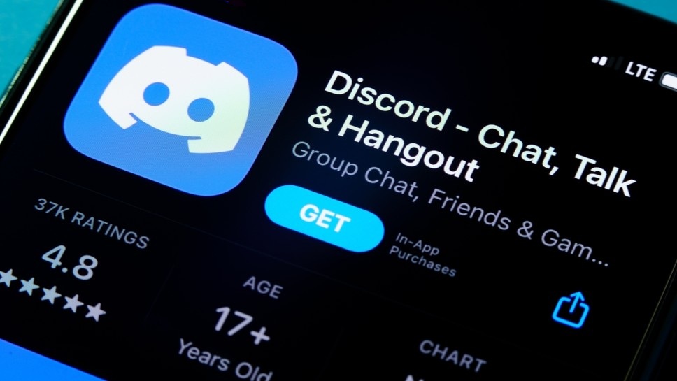Discord app on a phone screen.