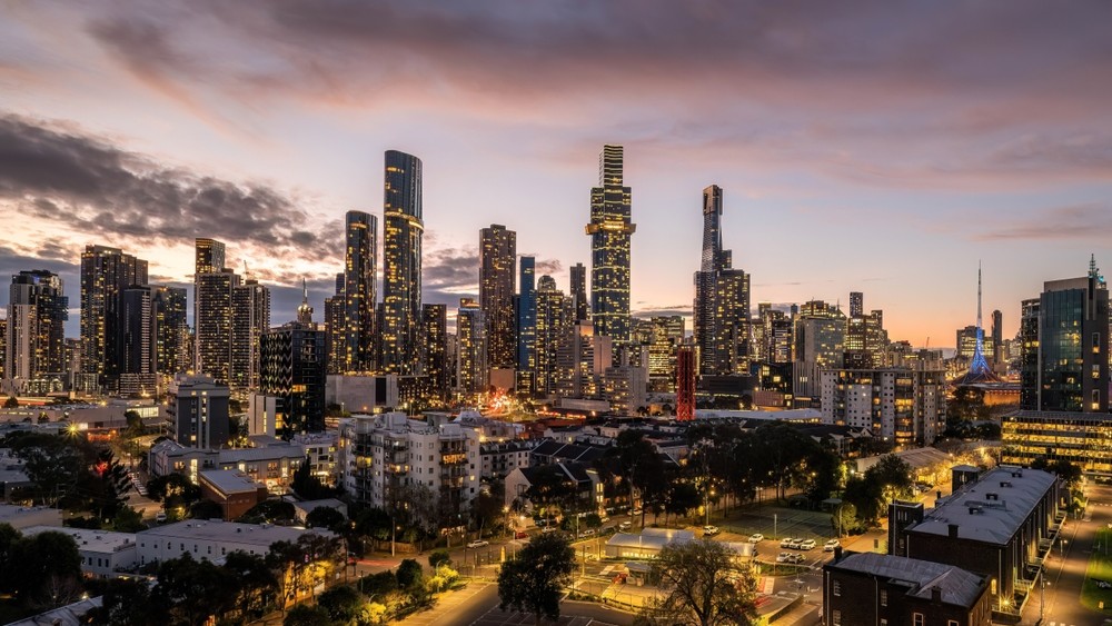 Melbourne skyline.