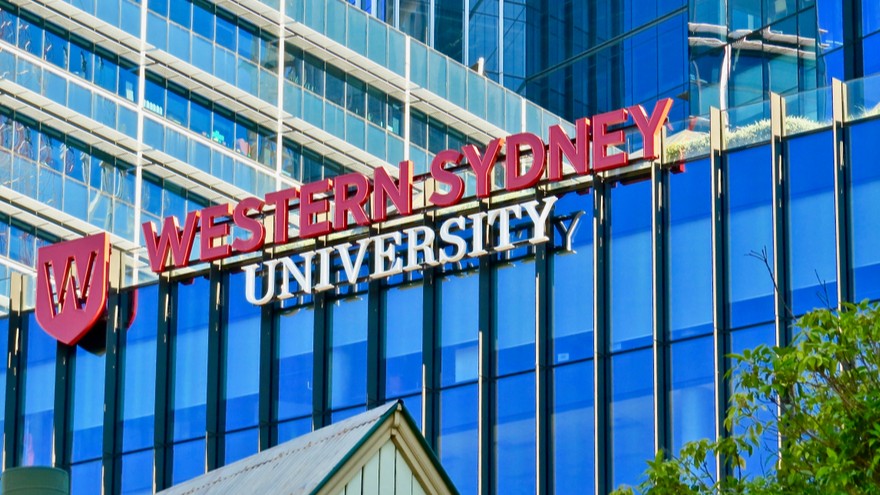 Building with Western Sydney University signage