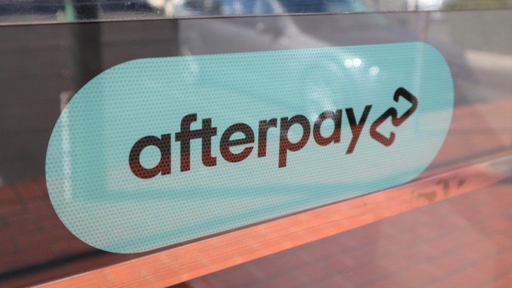 Afterpay sticker on retail window.