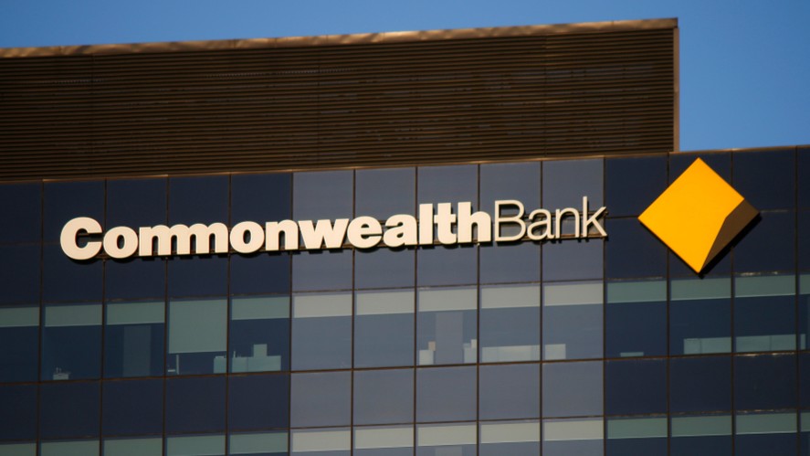 Commonwealth Bank signage on building.