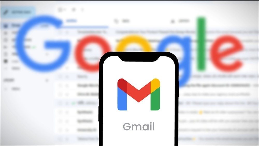 Google Gmail on a phone screen and computer monitor.