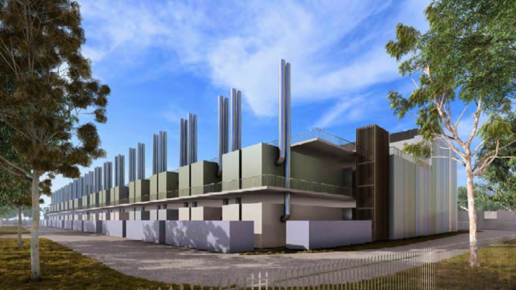An artist illustration of the now-axed $1.1b data centre in Hazelmere, near Perth.