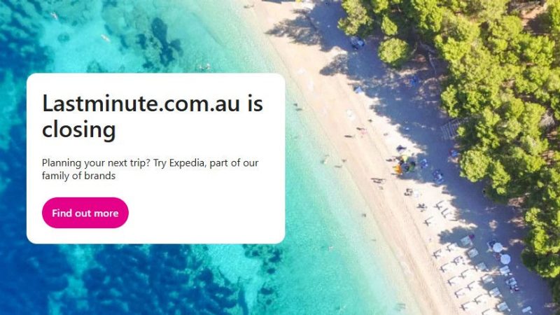 Travel site lastminute.com shutting down in Australia