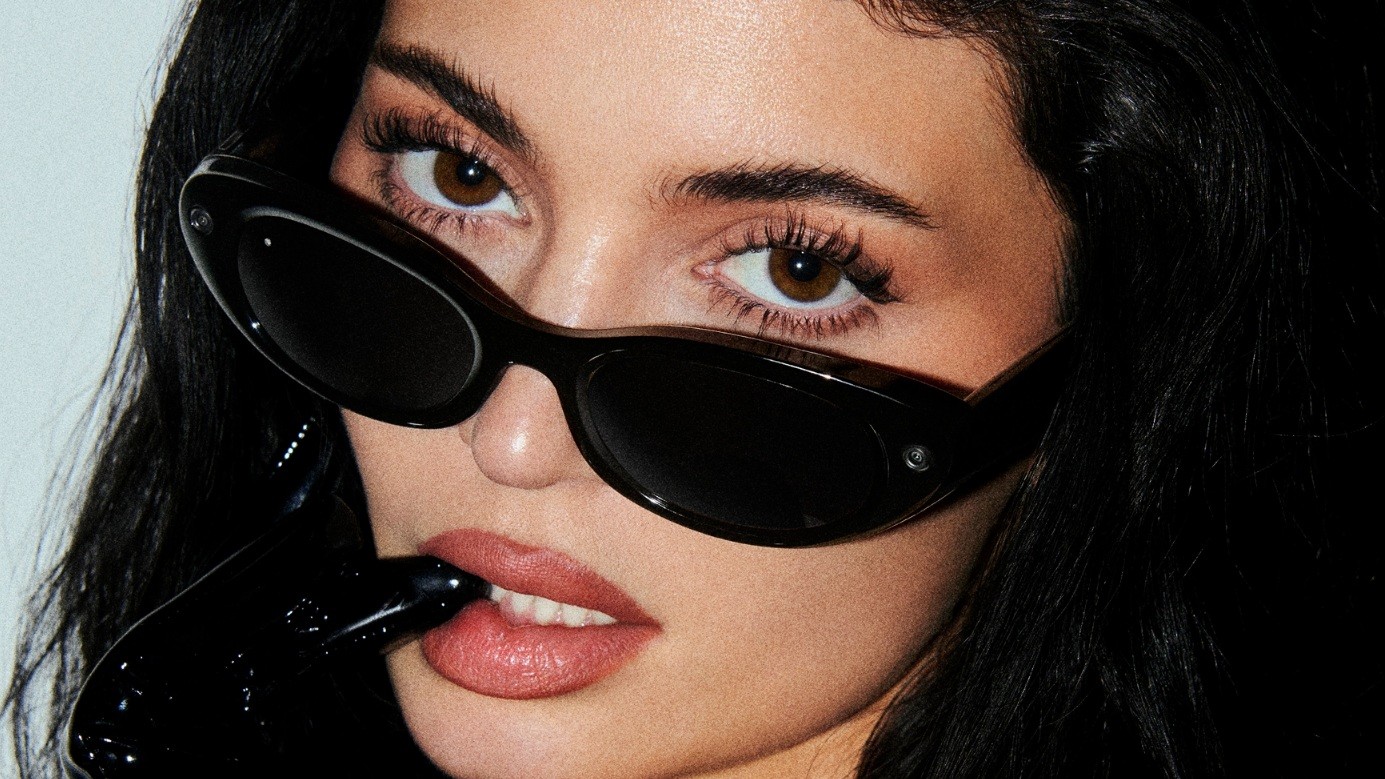 Kylie Jenner wearing smart glasses.