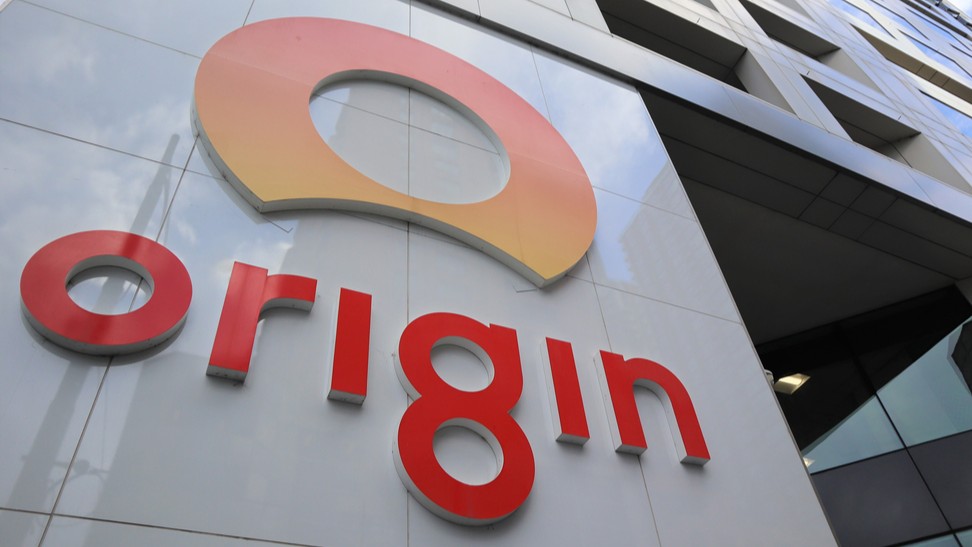 Origin logo on building