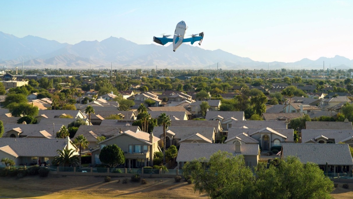 Amazon drone in the sky