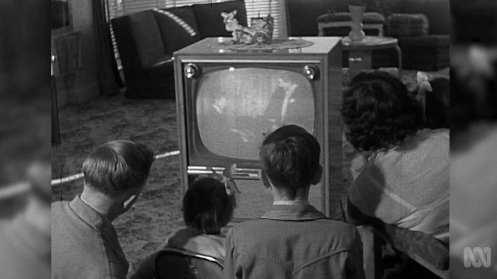 People watching television in Australia in 1956.