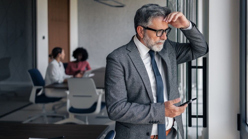 Stressed male executive.