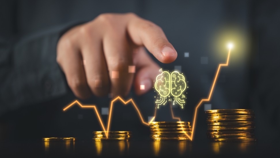 Gold tokens on a table, increasing in value over time.