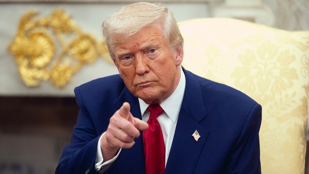 Donald Trump pointing his finger.