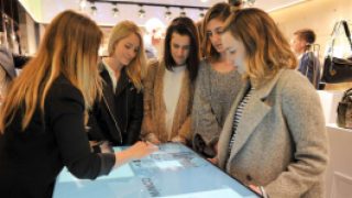 Touch table lets Mimco shoppers get hands-on