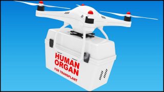 Touchdown for drone-delivered organs